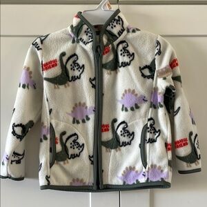 Dinosaur Print Kids Fleece Jacket